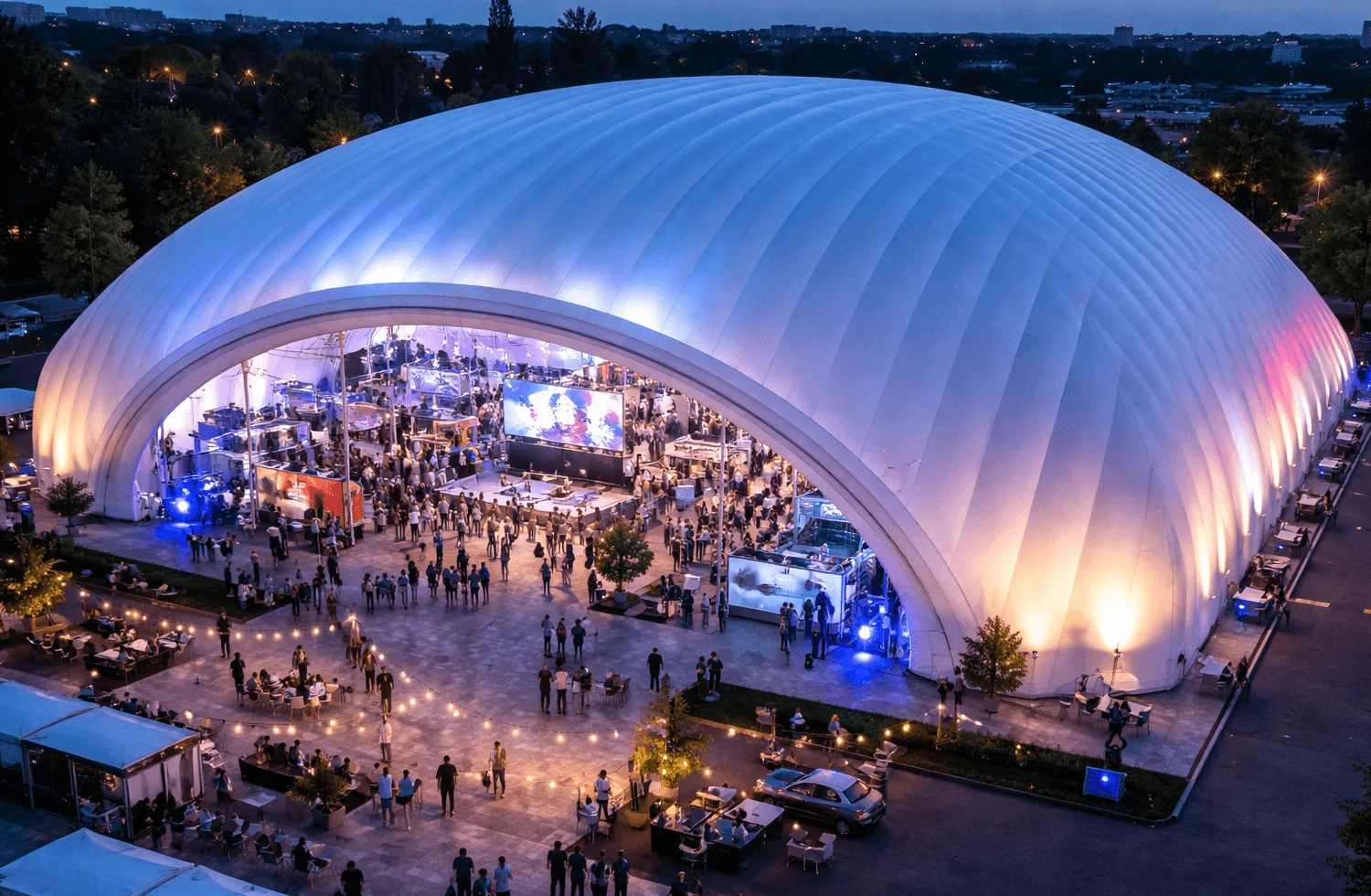 Air dome structure for events and sports by Smart Touch Advertising